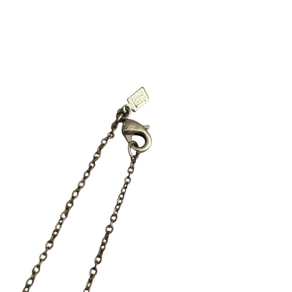 Fossil Elegant Silver Tone Necklace with Circular Pendant - Picture 3 of 3